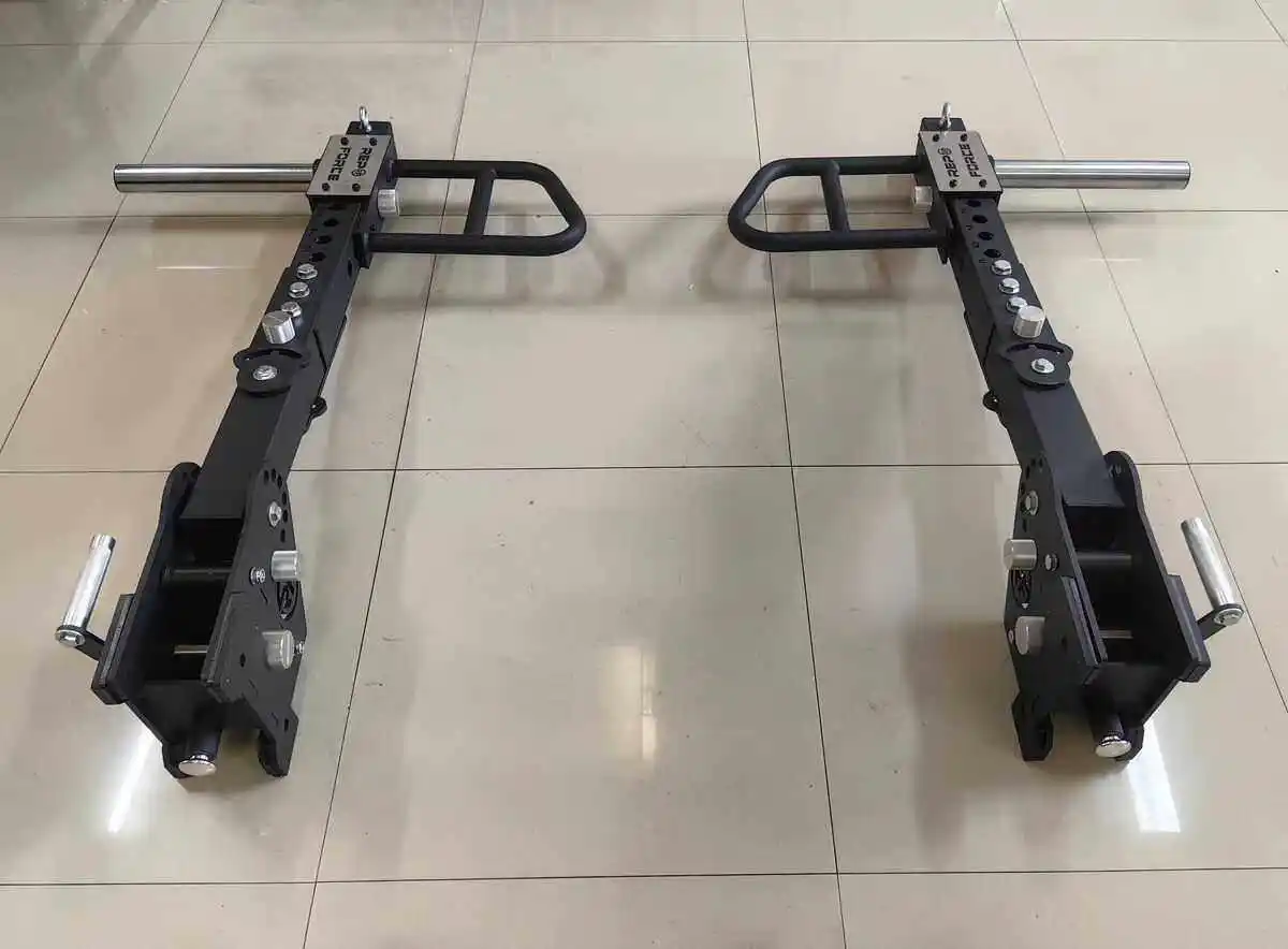 Squat rack attachment Rotating forward thrust arms