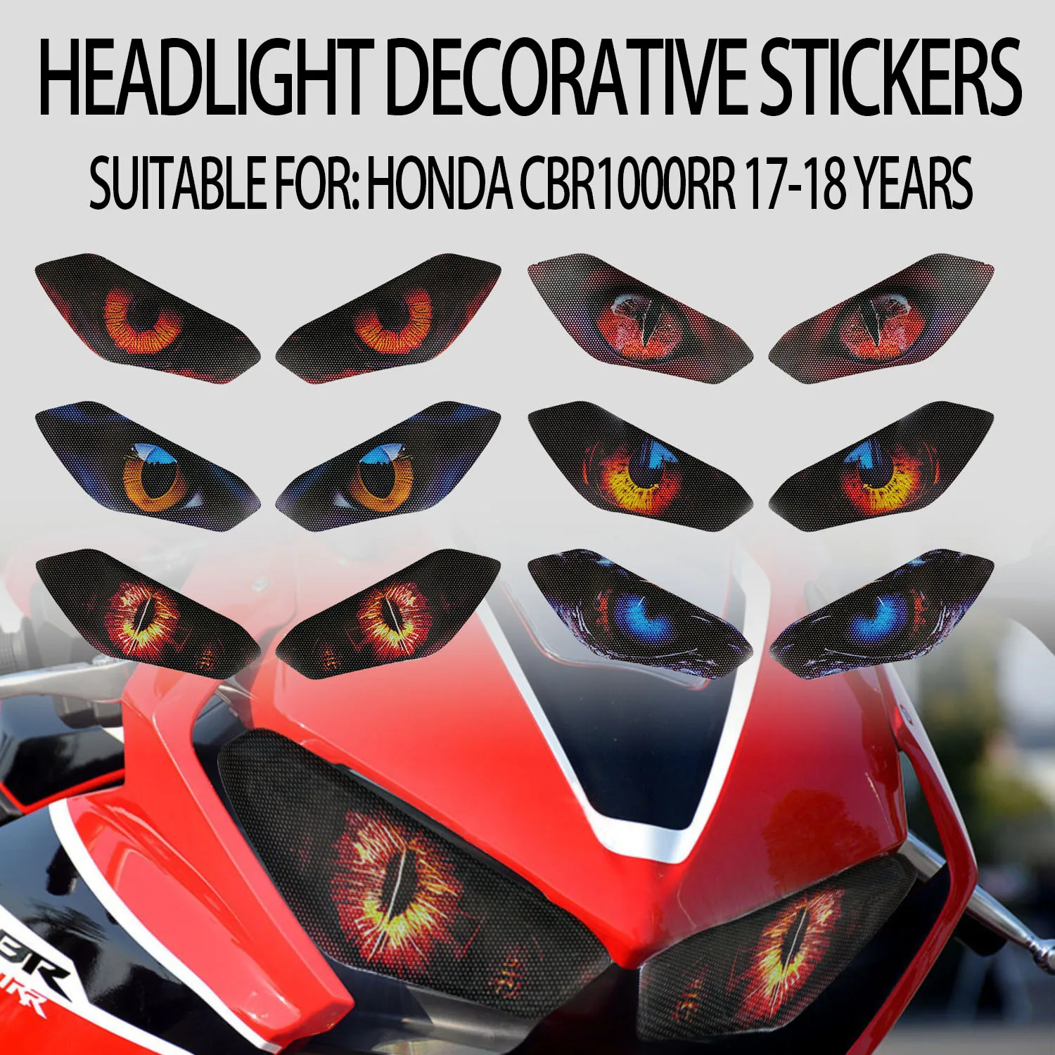 

Applicable to Honda XADV1000RR 17-19 modified new headlight protective film lamp decorative sticker
