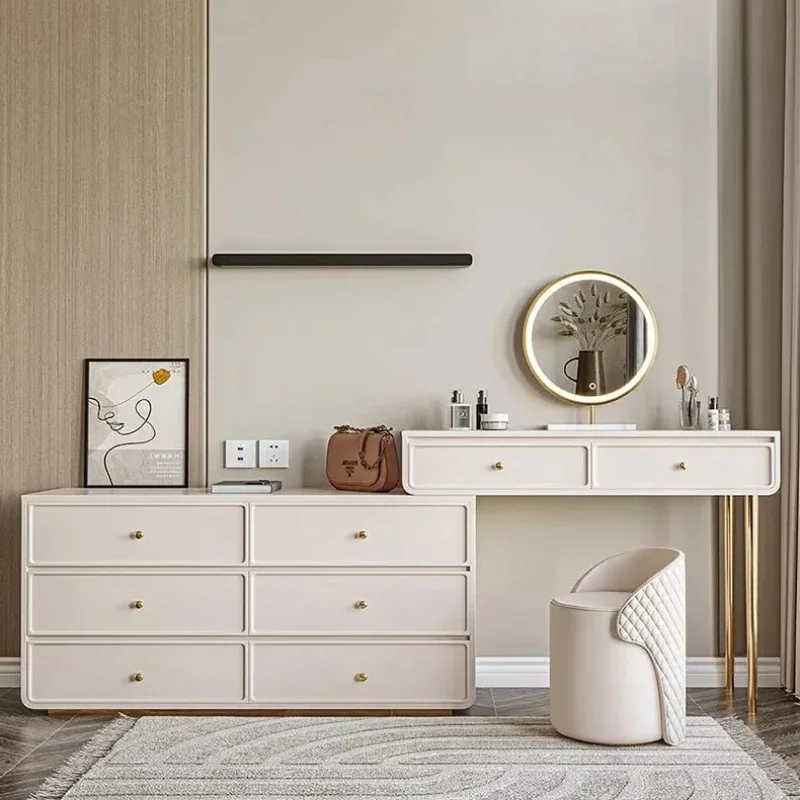 Versatile Minimalist Large Spacious Dressing Table Metal Storage Sleek Stable Small Dressing Table Tocador Bedroom Furniture