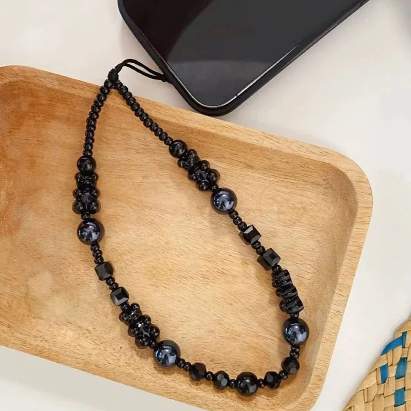 Black Teddy Bear Phone Case Chain Pendant Hanging On Wrist To Prevent The Phone Chain From Falling Off view 6