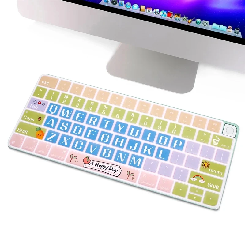 Cartoon Magic Keyboard with Touch ID US Layout for 2021 Apple iMac 24 Inch Euro A2449 M1 Chip A2450