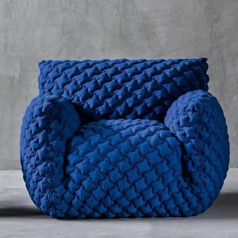 Italian minimalist sofa chair creative designer single sofa lazy ins wind Klein blue fat sofa chair