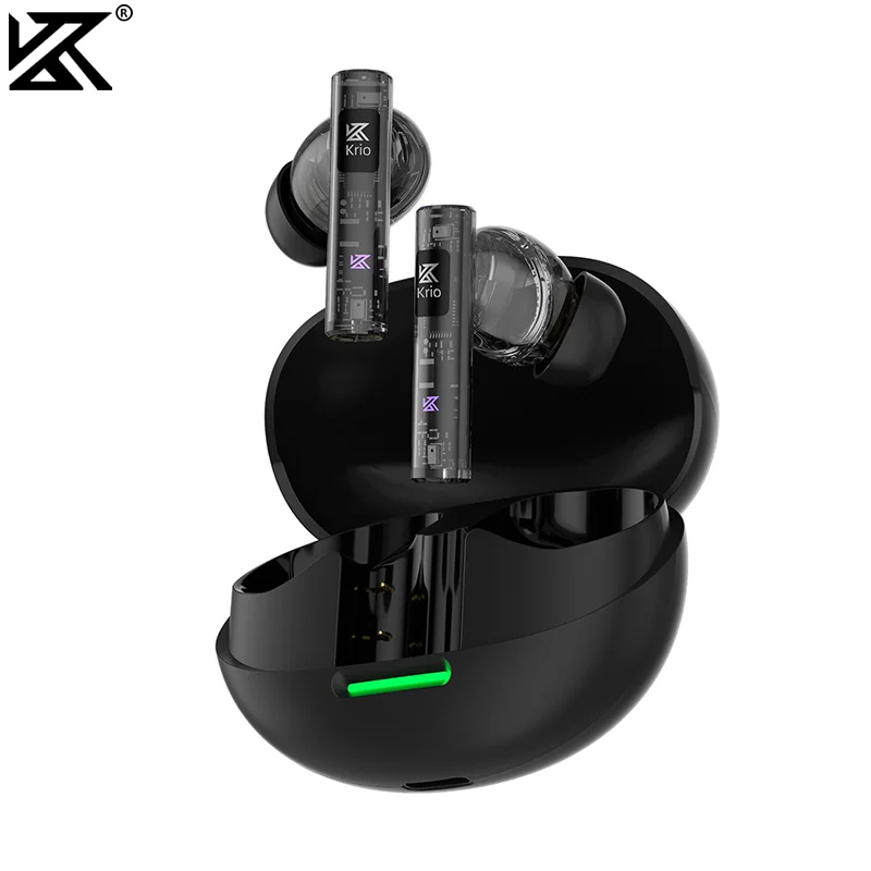 

KZ Krio TWS Earphone 5.3 Earphones Hybrid Microphones ANC LDAC APTX Dual Driver Lossless Sound Earphones with Charging Case