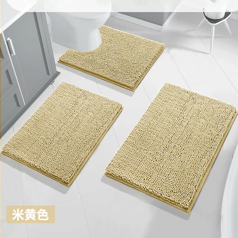 

Anti Slip Carpet Bathroom Toilet Floor Mat Super Soft Fluffy Bathroom Mat Carpet U-Shaped Super Absorbent Bathroom Mats Doorway