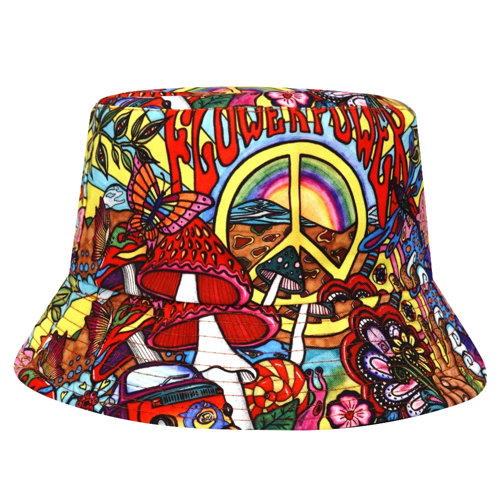 Reversible Fashion Design Bucket Hats Women Men Summer Outdoor Sun Production Fisherman Hat Unisex Sunscreen Panama Sports Beach