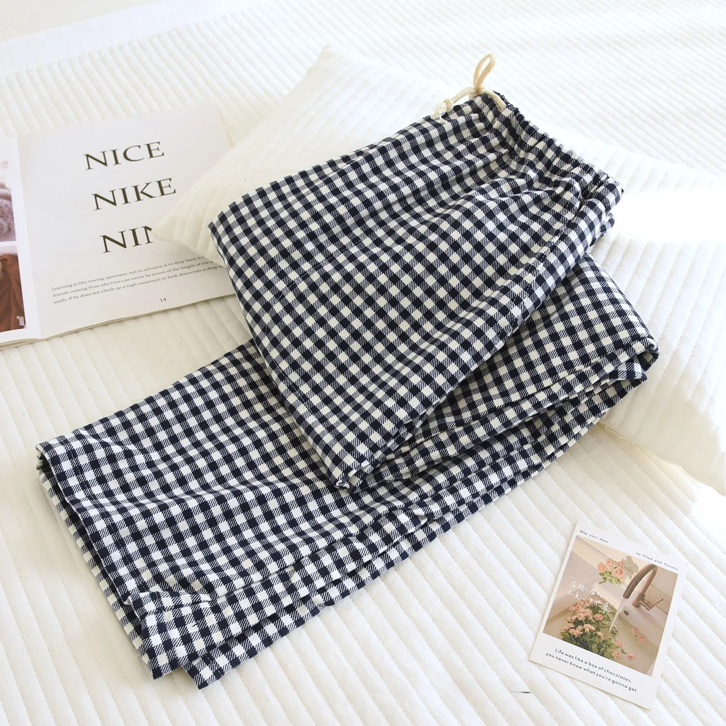 Blue small grid-men's style