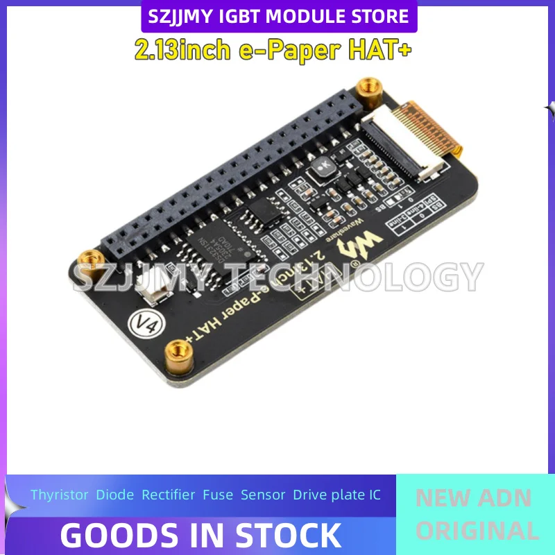 2.13-inch electronic ink screen, electronic paper screen display module, SPI interface compatible with Raspberry Pi 4B
