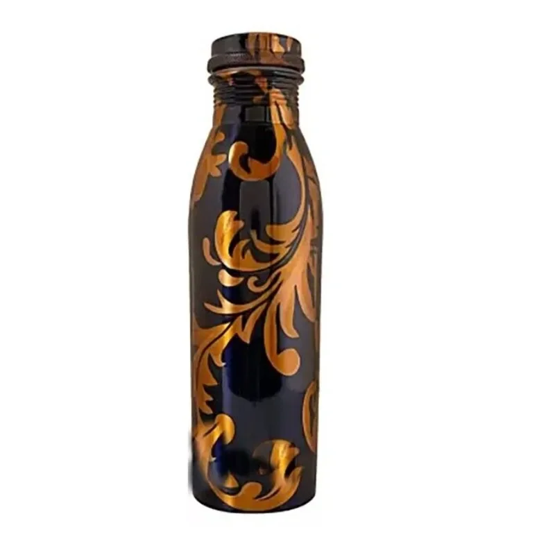 Copper Printed Bottle Water Health Benefits 950 Ml Leakproof For Health Benefit