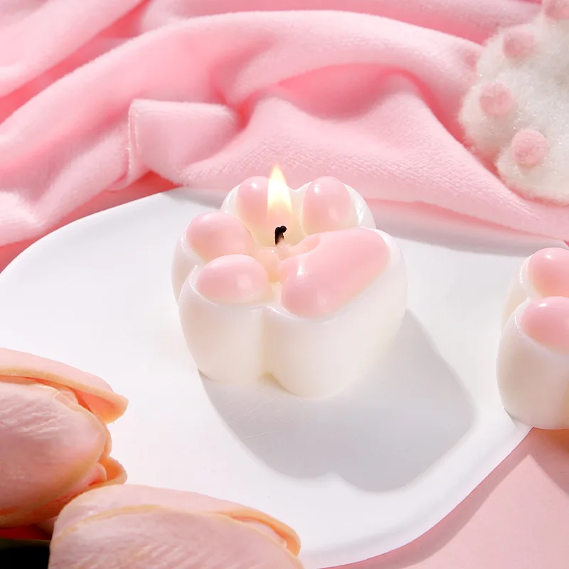 Velas sexuais de baixa temperatura do gato rosa bonito 3D, Velas de massagem de baixo calor BDSM para adultos, SM Dols eróticos, loja de cera