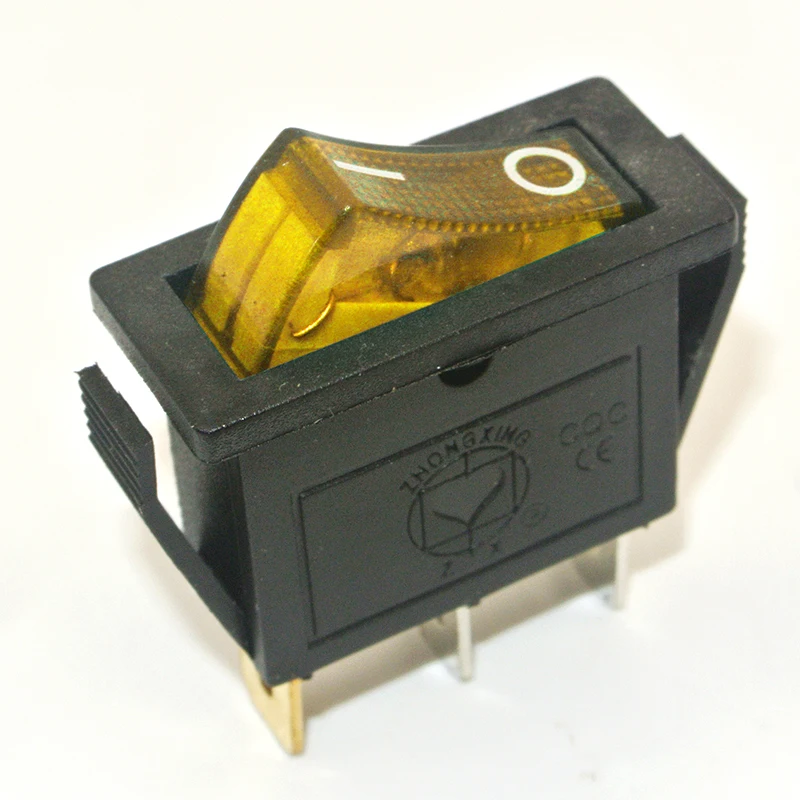 1PCS KCD3 Rocker Switch ON-OFF ON-OFF-ON 2 Position 3Pins Electrical equipment With Light Power Switch 16A 250V / 20A 125V AC