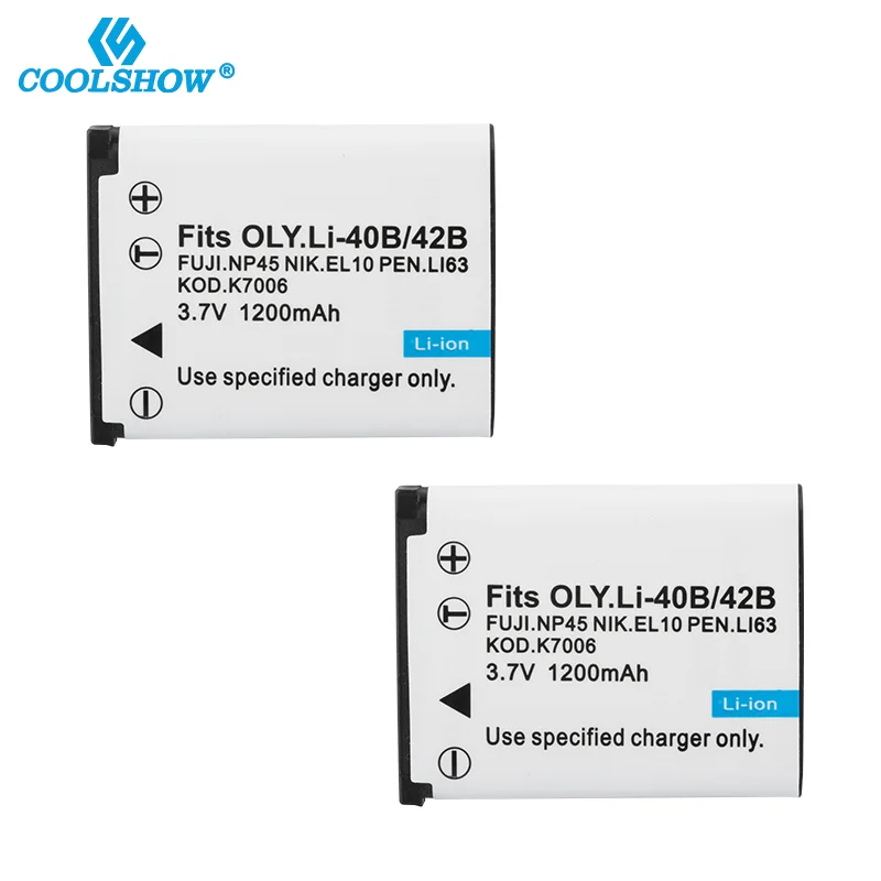 EN-EL10 EN EL10 NP-45 Li 40B Li 42B Battery for Olympus Nikon Fujifilm Kodak Digital Camera Batteries 1200mah