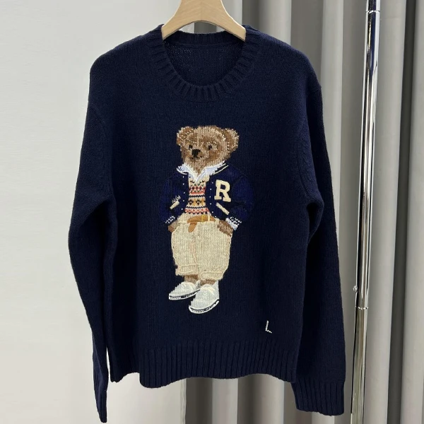 Briti Sle Knitted Long Sve round Ne Camere Sweater Women's Comfortable Fit Autumn Winter New Arrival Animal Patter...