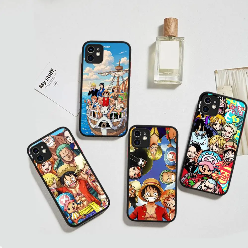 Shonen Anime O-One P-Piece Silicone Case For IPhone 16 15 14 13 12 11 Pro Max Plus X XS MAX Shockproof Matte Cover