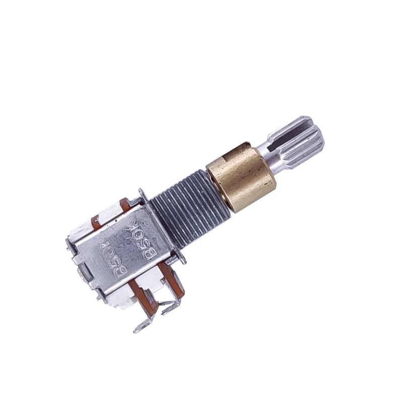 1pcs FD 12mm Metal Shaft Multi-Ganged Series Type Double Double Adjustable Potentiometer B50k Handle 28mm