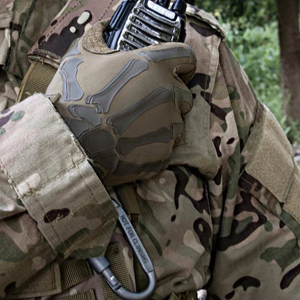 الرجال والنساء لمس دراجة نارية قفازات الجليد الحرير تنفس عدم الانزلاق الهيكل العظمي كامل فنجر قفازات التكتيكية