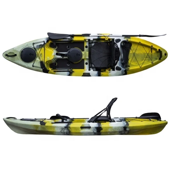 2024 Popular 10ft 3M One Person Single Seating Plastic PE Fishing Kayak Boat New With Accessory