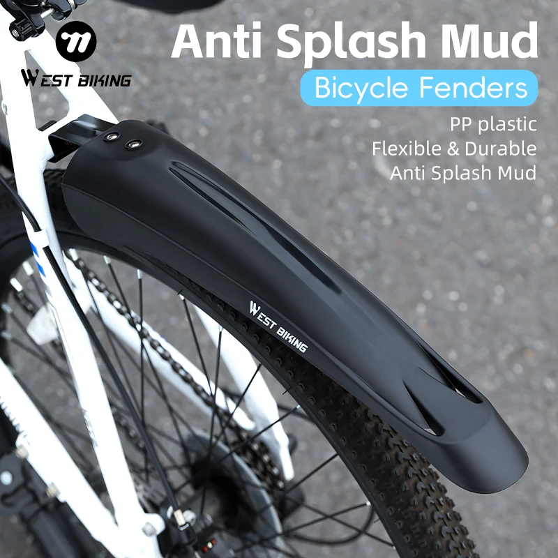 WEST BIKING – Kit de garde-boue pour VTT, livraison locale, 20-24 pouces, fixation par vis, garde-boue avant/arrière anti-éclaboussures et anti-salissures pour VTT et vélo de route