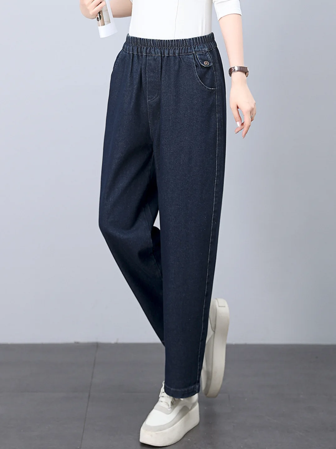 high-waist-loose-women's-jeans-mom-pants-casual-wide-leg-pants-spring-autumn-new-style-small-size-slimming-fishing-brand