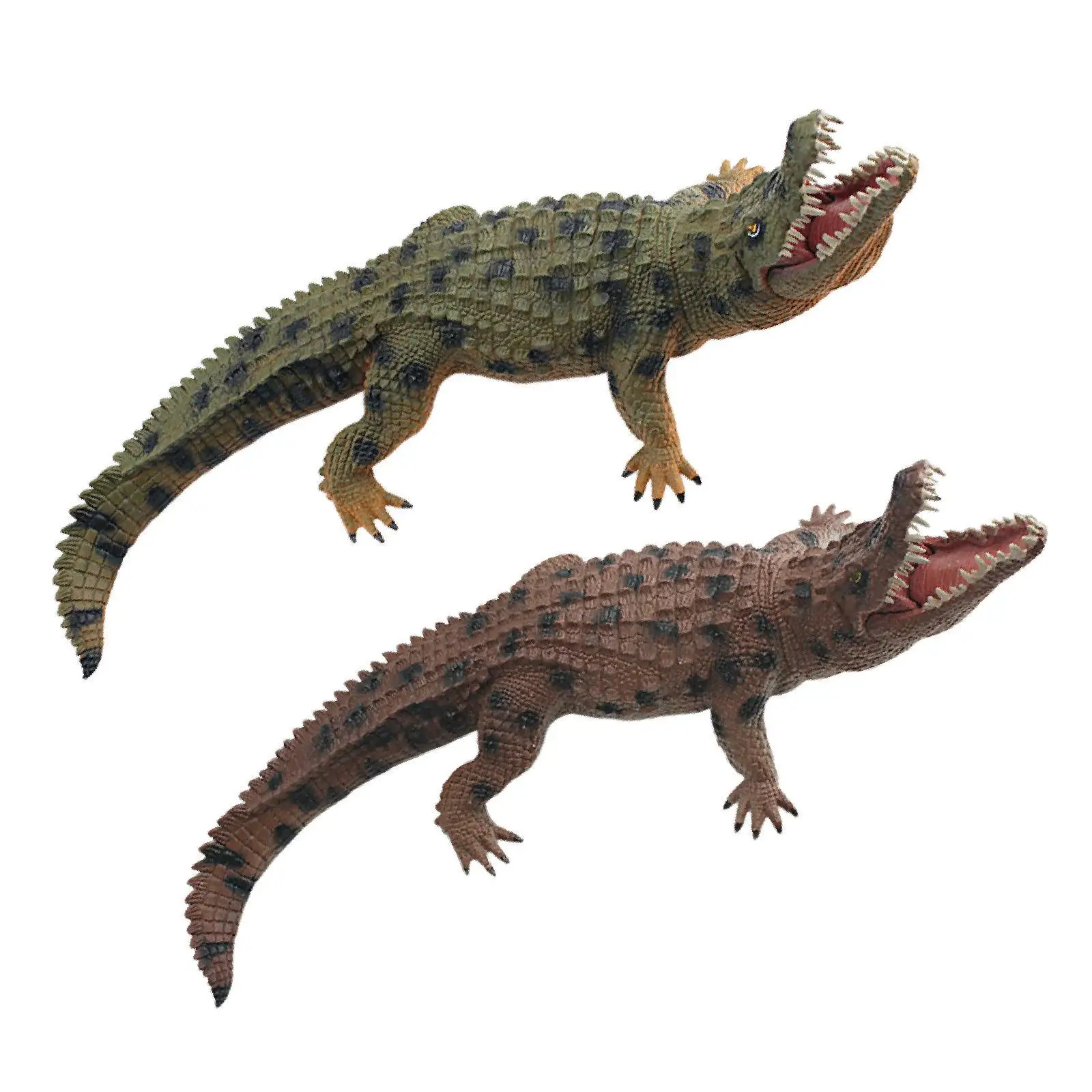 Koleksi Patung Buaya Simulasi 12.8 "untuk Hadiah Anak Laki-laki Perempuan untuk Anak-anak Mainan Figur Buaya Dekoratif Alat Peraga Pendidikan
