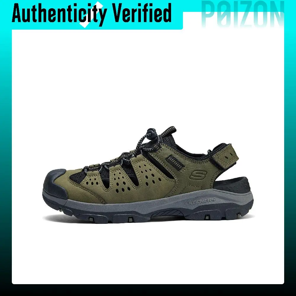 zapatillas-de-senderismo-skechers-fabricadas-con-cuero-sintetico-y-tejido-transpirable-para-hombre-color-verde-oliva-modelo-205113-olv