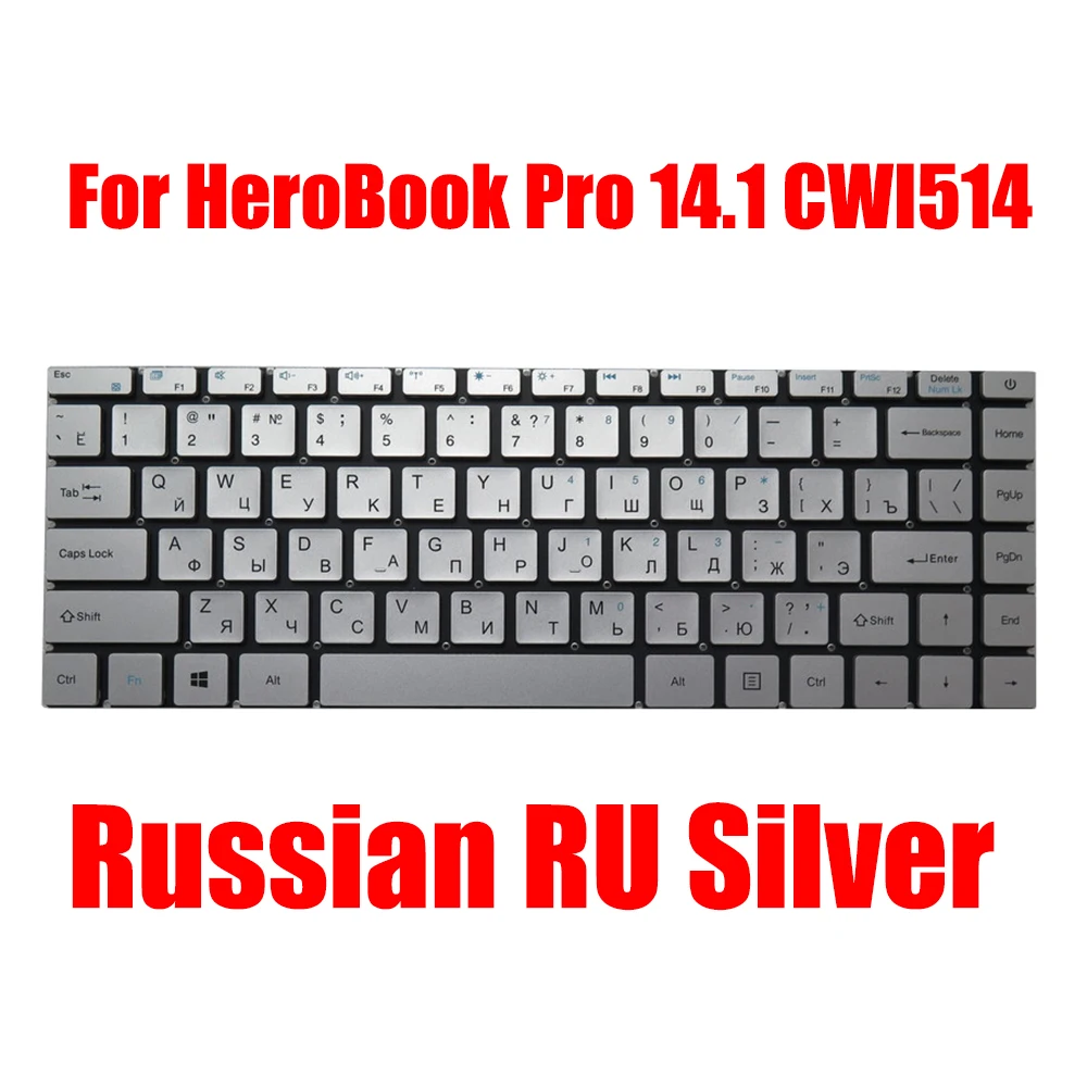 Imagem -02 - Substituição do Teclado do Portátil para Chuwi Herobook Pro 14.1 Cwi514 Inglês Eua Russo ru sem Moldura Novo