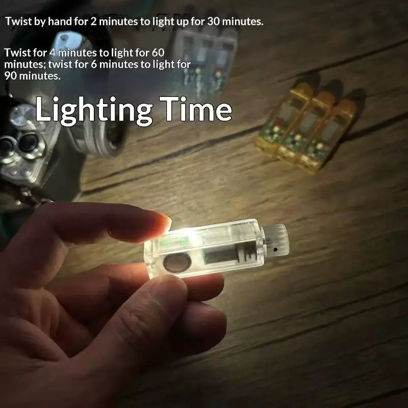 Hand-twisted Self-generating Lamp EDC Fidget Toy Stress Relief Plastic Decompression Toy for Emergency Power Outage