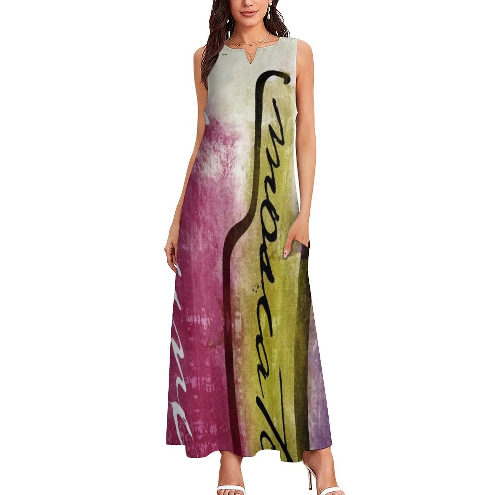 Wine Tasting II Long Dress women evening dress Women dresses summer Cocktail of dresses