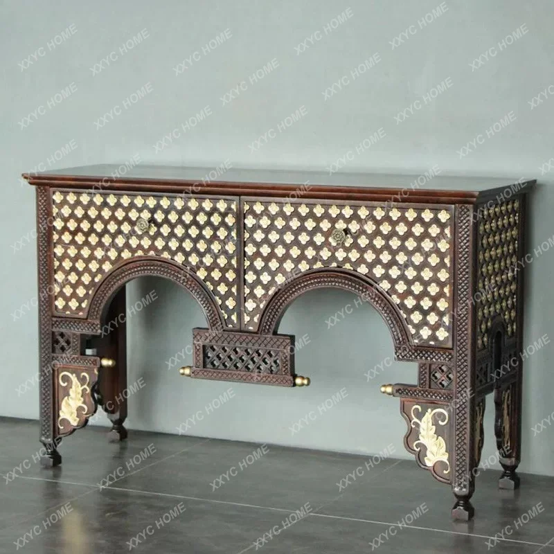 Various styles of solid wood entrance table double-sided decorative entrance cabinet