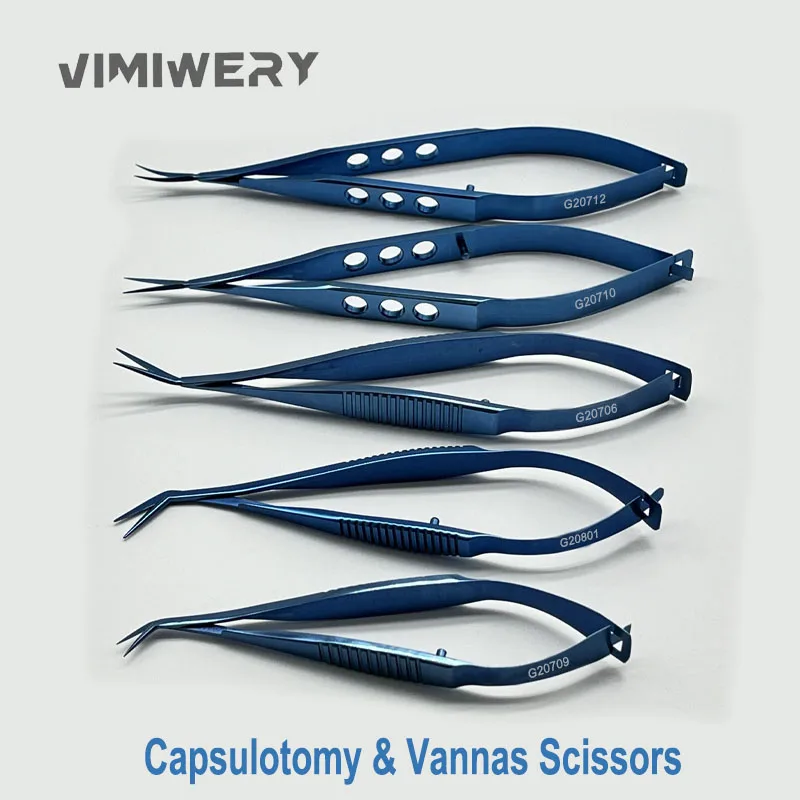 Vannas Straight/Curved/Angled Blades Scissors Capsulotomy Scissors Ophthalmic Surgical Instrument