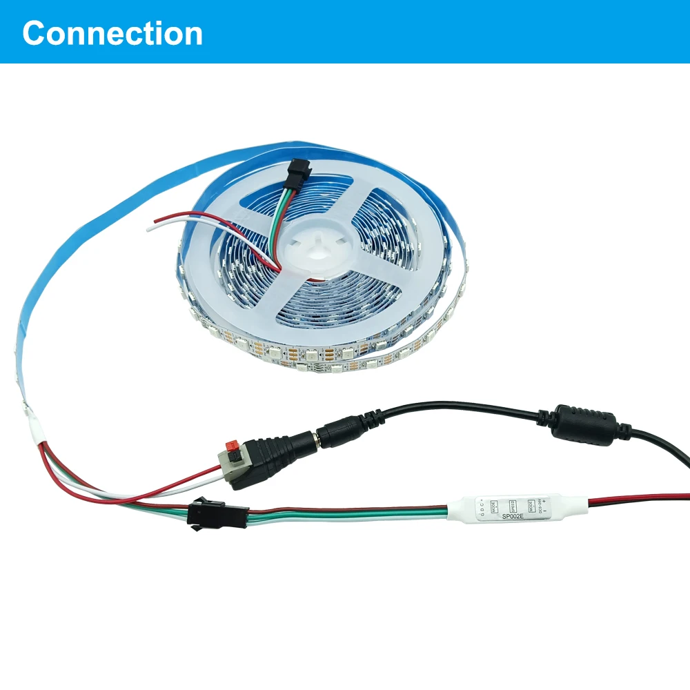 SP002E Mini Controller LED a 3 tasti DC5-24V per RGBIC WS2812B WS2811 UCS1903 SK6812 Pixel indirizzabili Luci di striscia LED 2048 Pixel