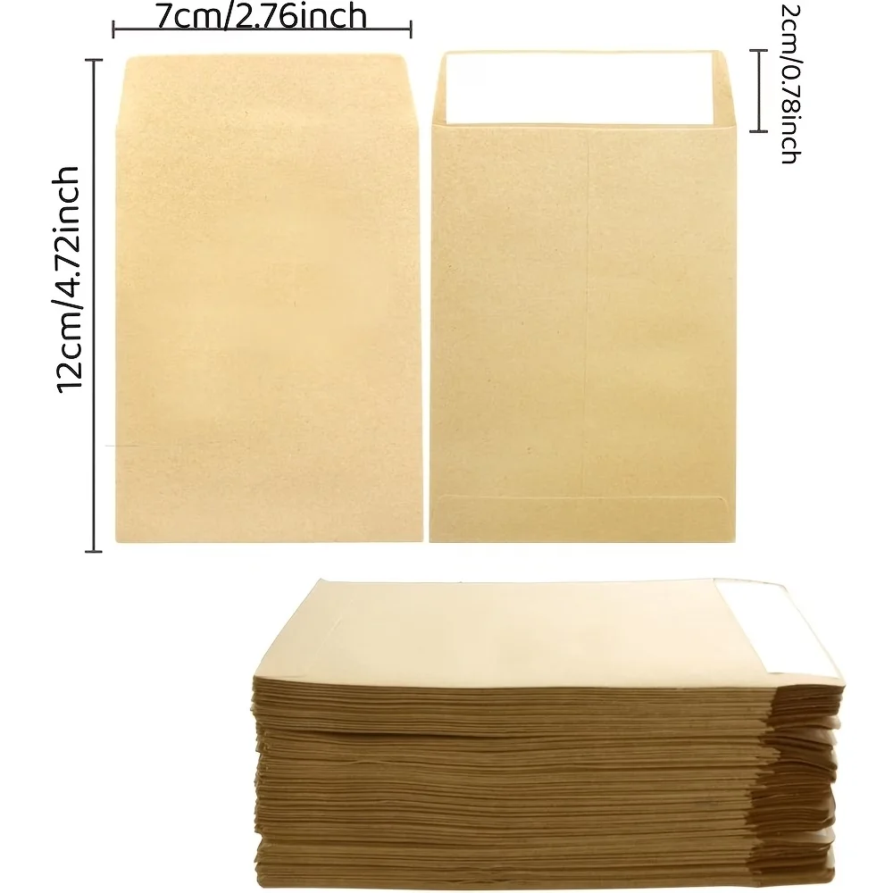 Money Envelopes for Cash Coin Check & Small Items Credit Card - Paper Self Seal Savings Plan Envelopes