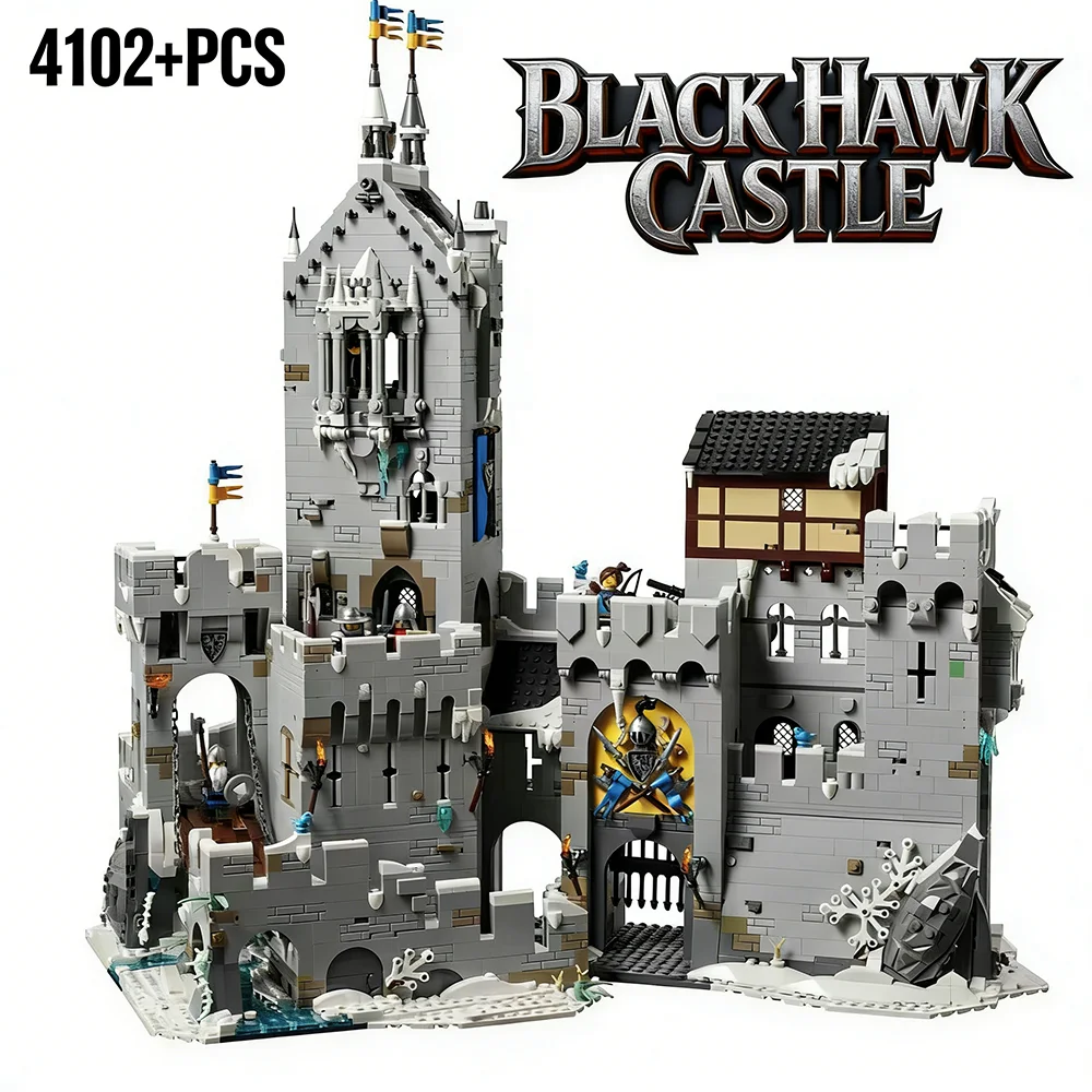 

4102PCS European Medieval Mountain Fortress Model Building Blocks Assemble Bricks Collection Toys For Kids Adult Christmas Gifts