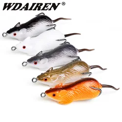 1Pcs Soft Rubber Mouse Fishing Lure 6cm 11.5g Swimbait Rat Frog Artificial Bait for Pike Bass With Double Hook Fishing Tackle