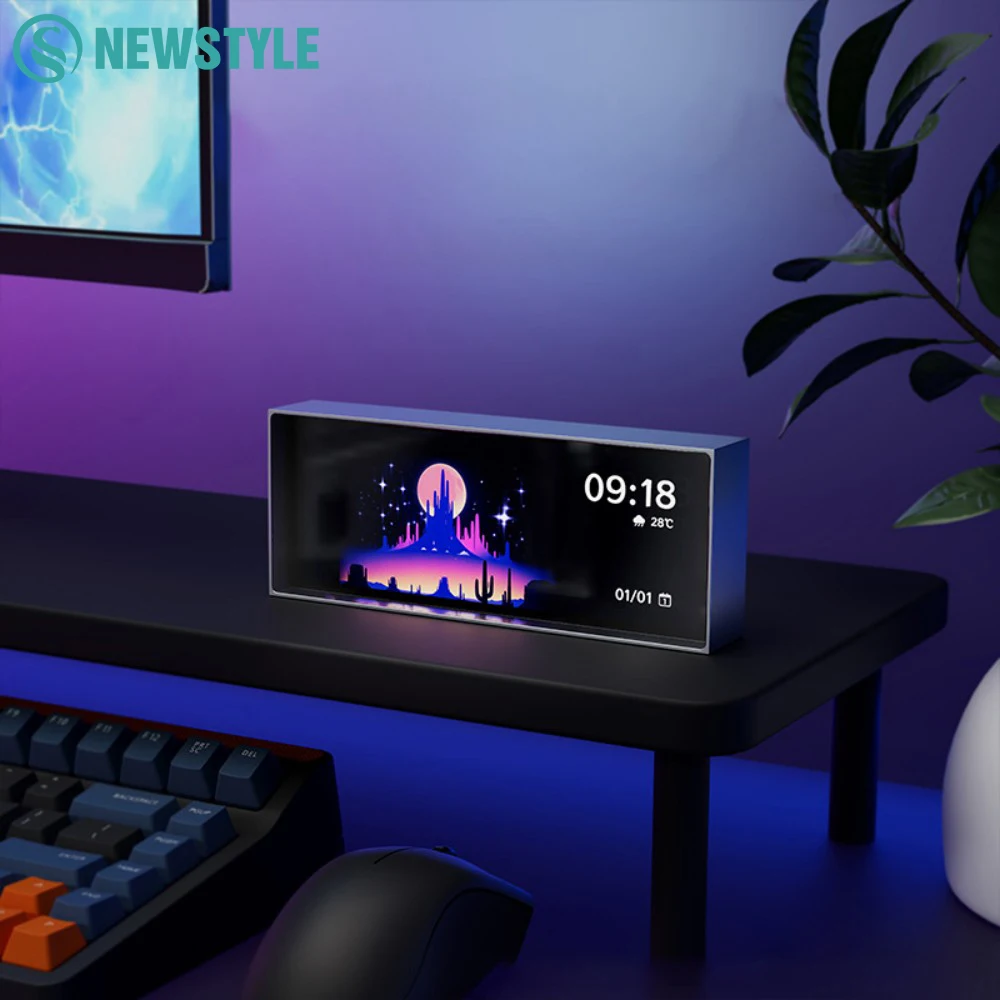

Smart RGB Quantum Clock Night Light IPS Bluetooth APP Control DIY Gaming Dispaly Screen For Gaming Room Bedroom Decor