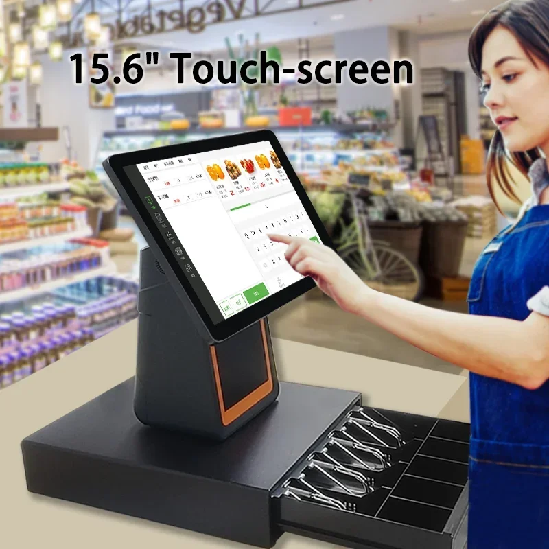 P21 New Design Screen Built-in 80mm Printer Android Epos Cash Register Machine Buy POS System