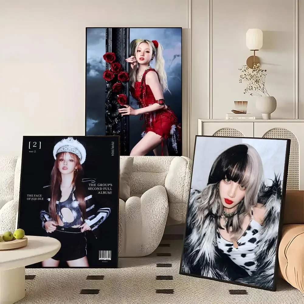 K-pop Idol Song Yuqi Poster Self-Adhesive Waterproof Wall Stickers Coffee Bar Home Wall Decor - view 5