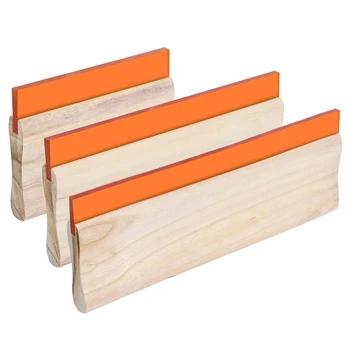 13/16/24/27/33/50 cm 75 Durometer Zeefdruk Zuigmond Board Houten Inkten Schraper voor Zeefdruk Stof stencil Tool