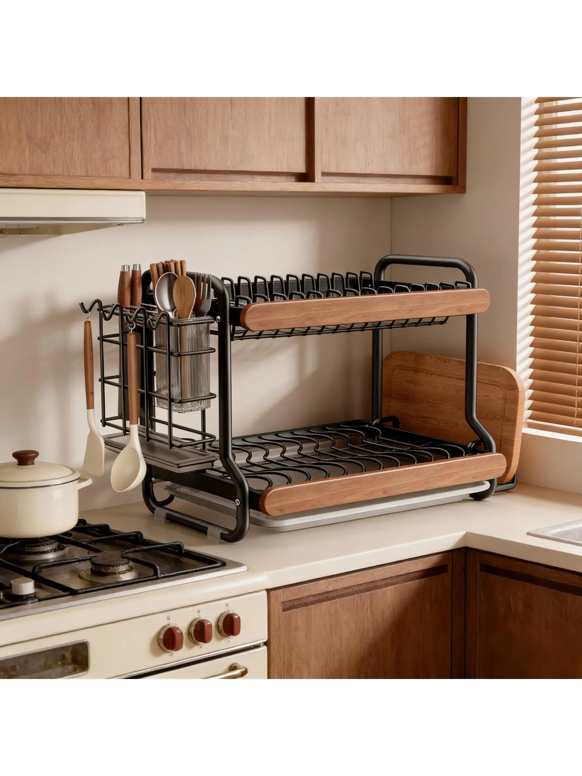 

Vintage Sle Kitchen Bowl Ra Di Drainer Multi-Function Storage elf Stainl Steel Diware Organizer