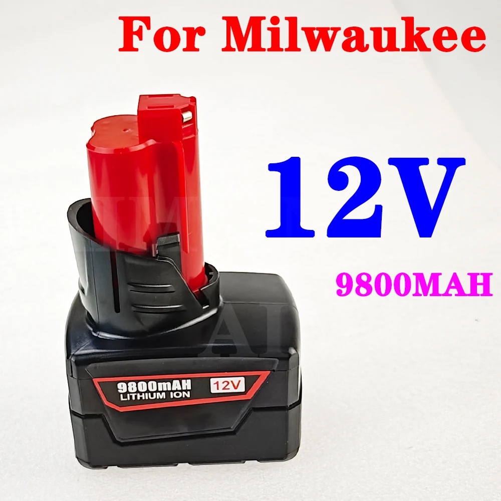 بطارية بديلة 12 فولت 9.8Ah لميلووكي M12 XC 48-11-2401، 48-11-2402، 48-11-2420، 48-11-2411، 48-11-2412، M12B2، M12B4