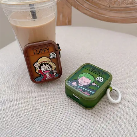 Cartoon Luffy One Piece AirPodsPro 3rd Generation Case 1/2 Zoro Anime 4/5th Generation Bluetooth Headset Case Protection Case