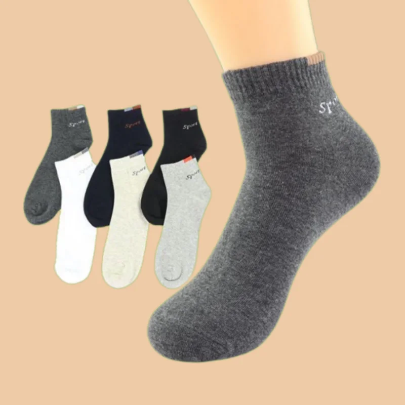 6/12 Pairs Men's High Quality Sports Socks Summer Thin Cotton Breathable Cotton Short Socks Sweat-absorbent Student Socks