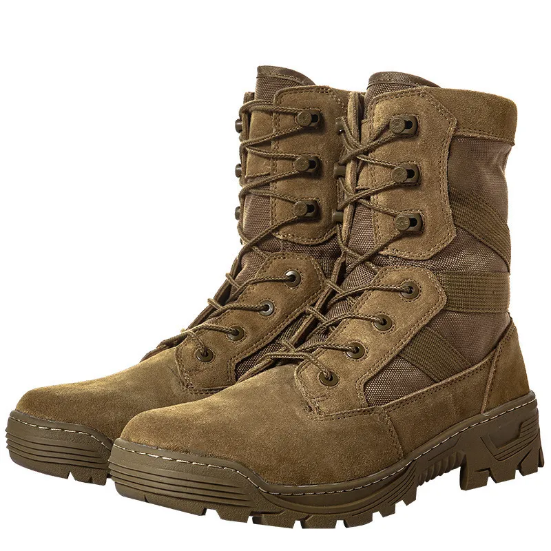 Botas impermeáveis Desert para exterior, Sapatos de segurança do trabalho, Botas pretas para caminhadas e esportes, Inverno