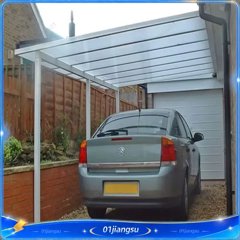 Luxury Modern Aluminum Carport Polycarbonate PC Cover Anti UV Metal Frame Shed Shelter Multi Color Outdoor Parking Canopy