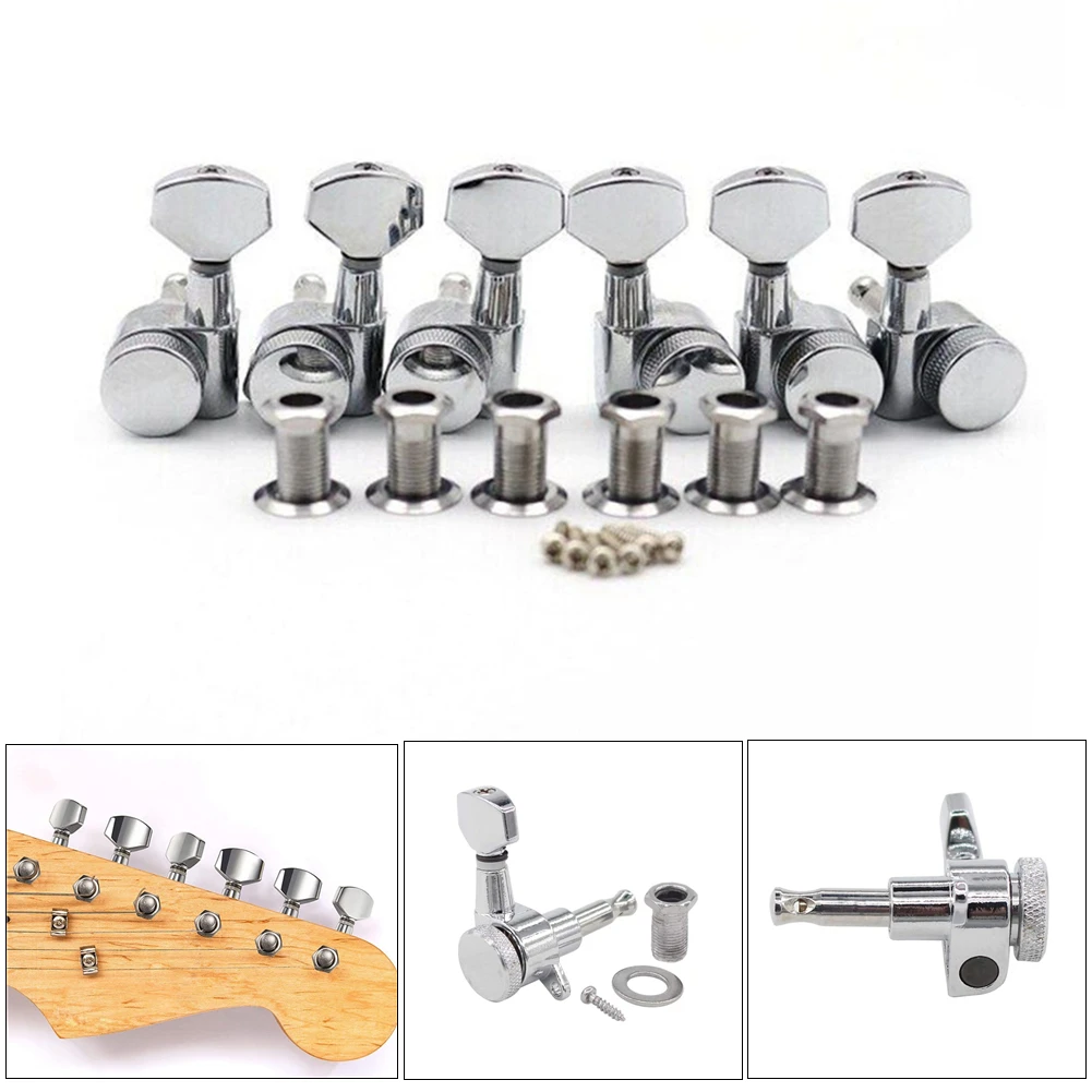 Guitar Locking Tuners Tuning Pegs 3R3L 6R 6L Sealed Locking Tuning Machines For TL Style Electric Guitars Replacement Part