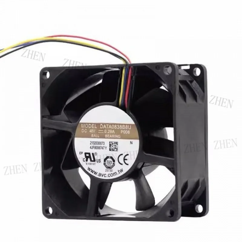 

Y FOR AVC DATA0838B8U P006 8038 DC48V 0.29A 4-Wire PWM Inverter Cooling Fan