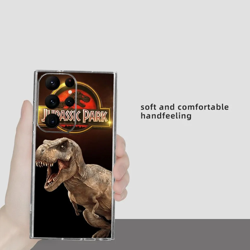 D-Dinosaur Jurassics Parks Phone Case for Samsung Galaxy S24 Ultra S22 S23 Ultra S21 S20 5G Protective Silicone TPU Funda