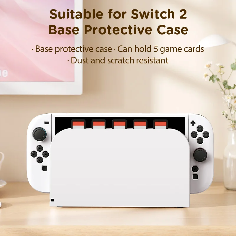Suitable for Switch2 shell card base protective case, can store 5 game cards, anti-scratch and anti-fall