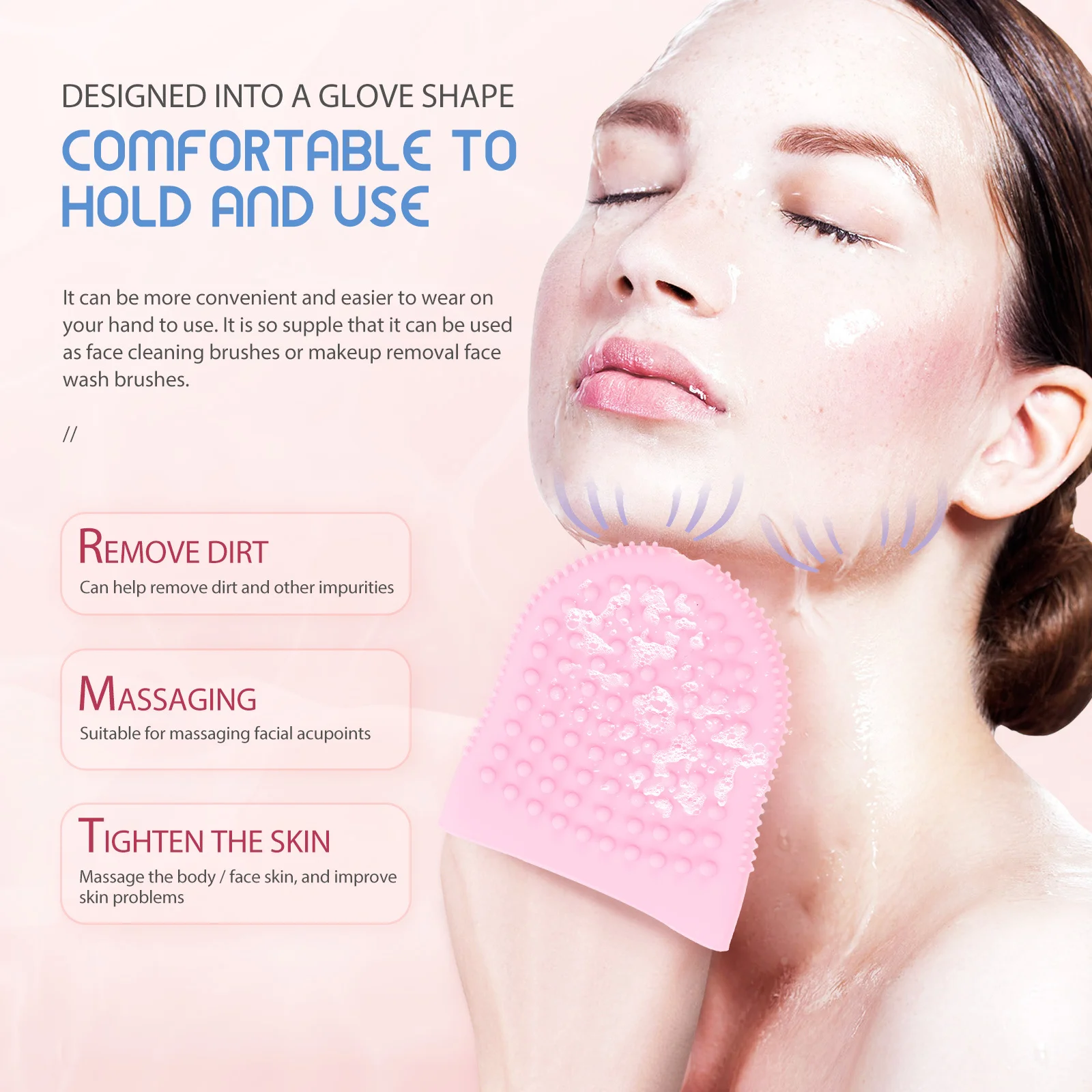 

Supple Silicone Facial Cleansing Brush Gentle Face Wash Exfoliator Portable Home Travel Use Skin Care Tools Face Wash Brush