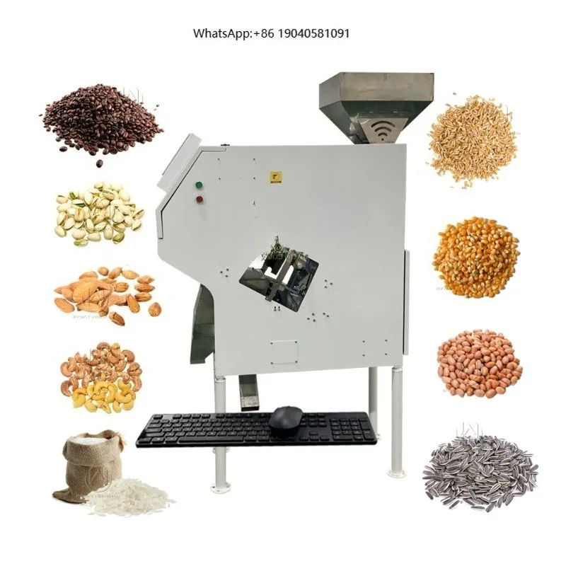 500-1500kg/h 500 Kg/h Quinoa Coffee Beans Rice Color Sorting Color Sorter Dry Vegetable Clean Sorting Machine