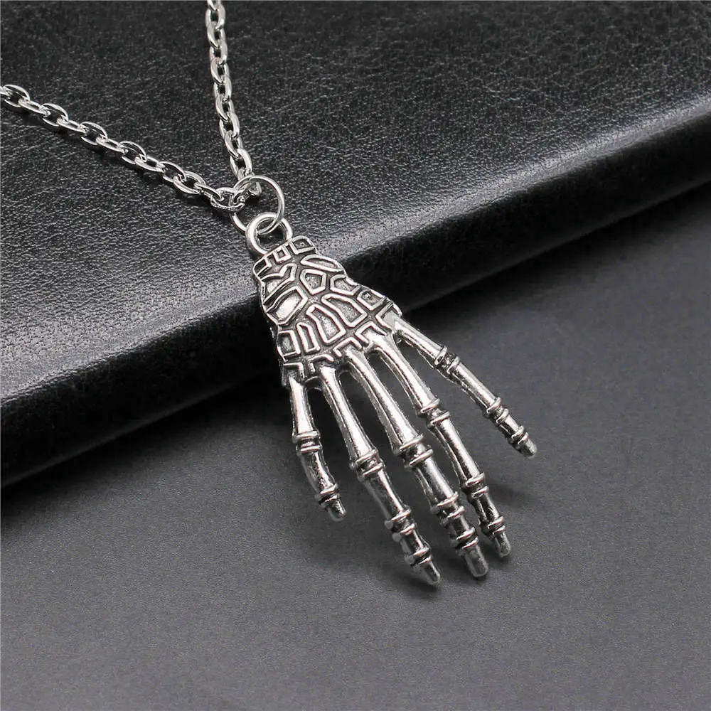 Fittings Male Jewellery Spider Skeleton Necklace On The Neck 43Cm Chain